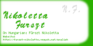 nikoletta furszt business card